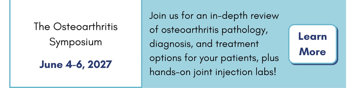 The Osteoarthritis Symposium (June 4-6, 2027). Learn more.