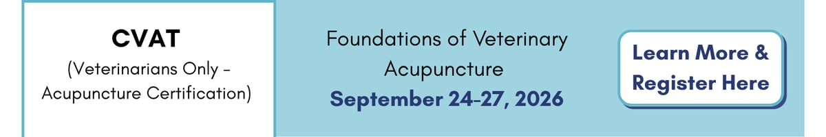 CVAT: Foundations of Veterinary Acupuncture (Sept. 24-27, 2026). Click to learn more and register.