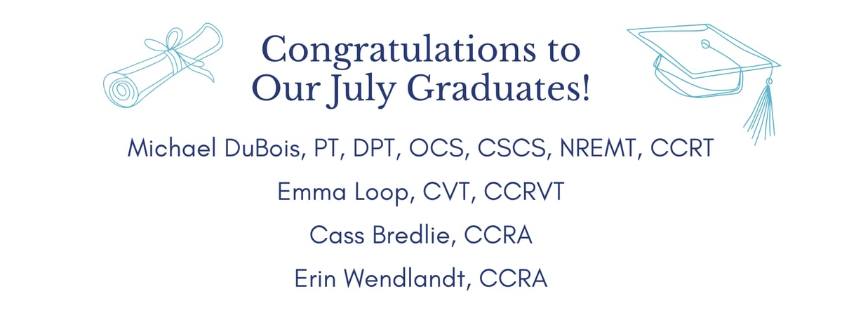 Congratulations to our July Graduates!