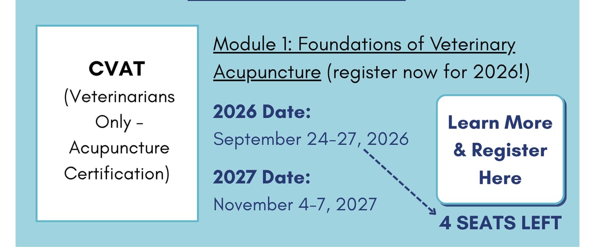 CVAT: Foundations of Veterinary Acupuncture. Learn more and register.
