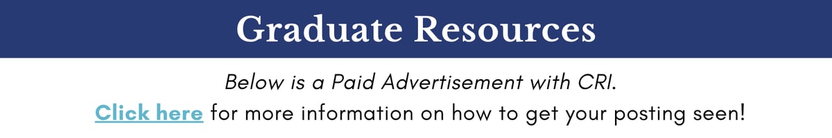 Below is a paid advertisement with CRI. Click here for more information on how to get your job posting seen!