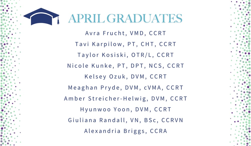 April CRI Graduates